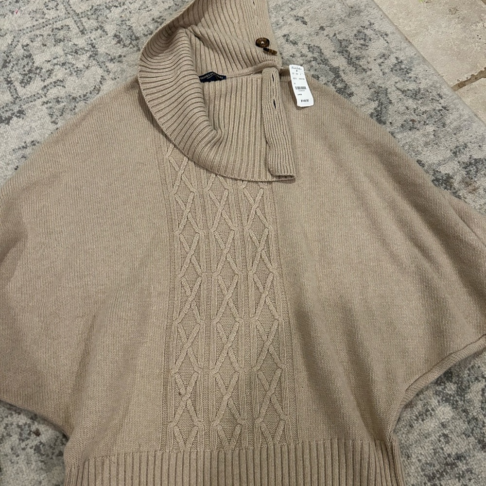 Brooks Brothers Beige Cowl Neck Sweater